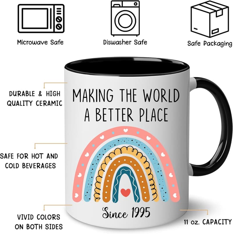 30th Birthday Coffee Mug Gift for Women and Men