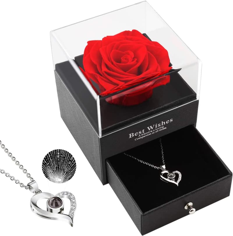 Valentine's Day Preserved Rose with 