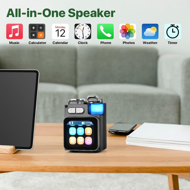 Portable Mini Bluetooth Speaker with Touch Screen and HD Sound
