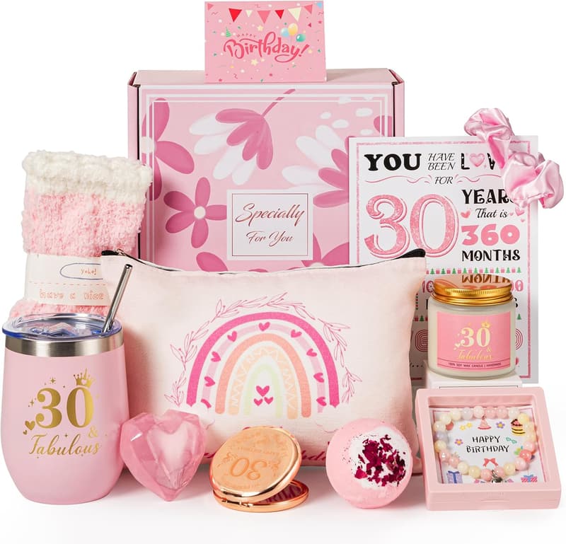 30th Birthday Self-Care Spa Gift Basket for Women
