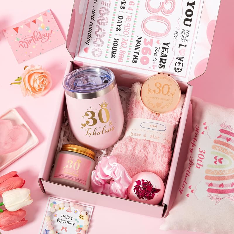 30th Birthday Self-Care Spa Gift Basket for Women