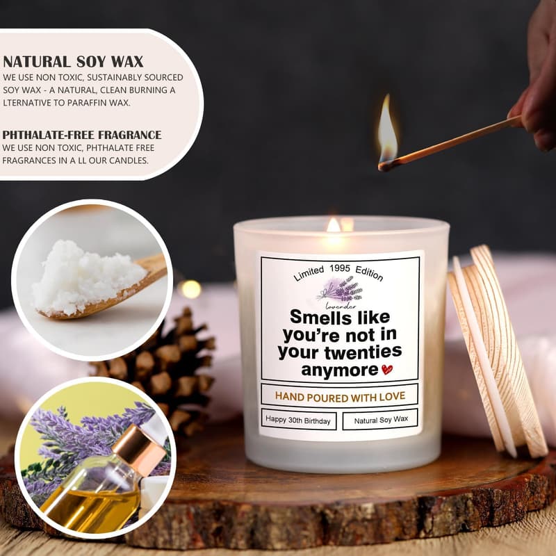30th Birthday Funny Scented Candles for Women