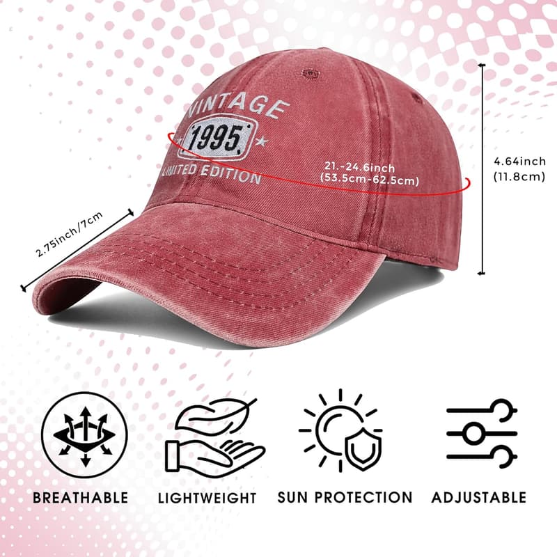 1995 Vintage Hat - 30th Birthday Gift for Him/Her