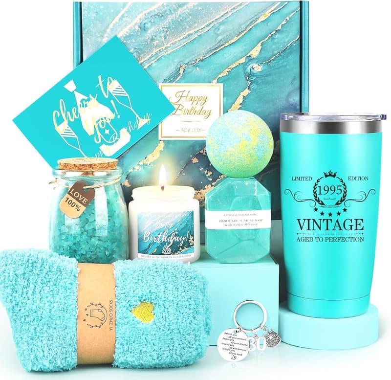 30th Birthday Gift Basket for Women - Vintage 1995 Themes