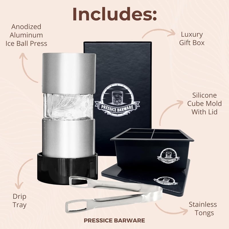 Ice Ball Press – Precision Aluminum Ice Sphere Maker – USA Made