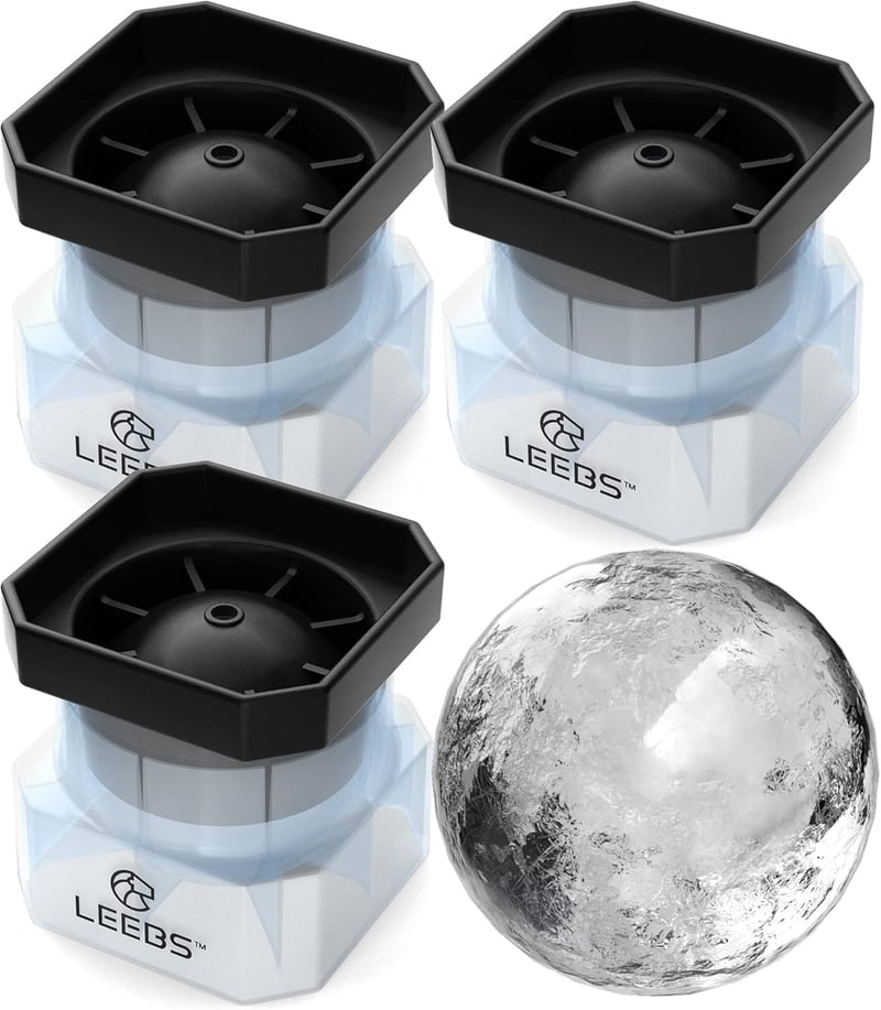 3-Pack Silicone Ice Ball Maker for Craft Cocktails