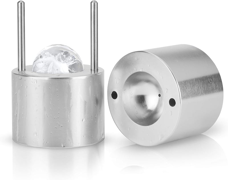 Whiskey Ice Ball Press - Aluminum Clear Ice Mold, 55mm