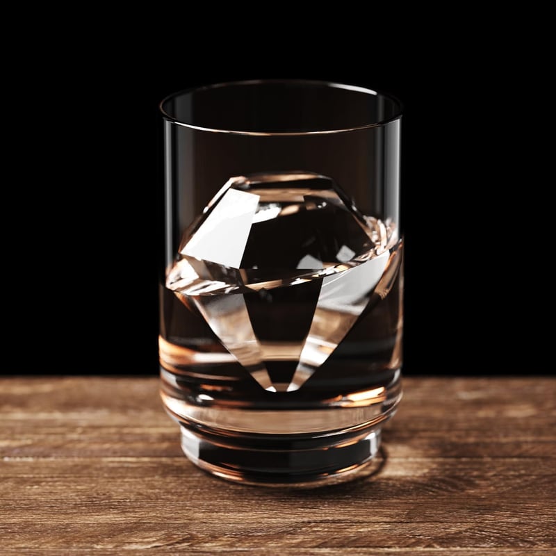 Large Diamond-Shaped Ice Cube Tray for Whiskey Cocktails