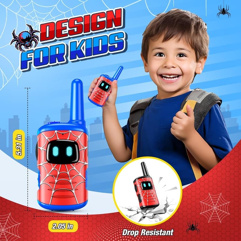 Rechargeable Kids Walkie Talkies - 2 Pack Outdoor Toys