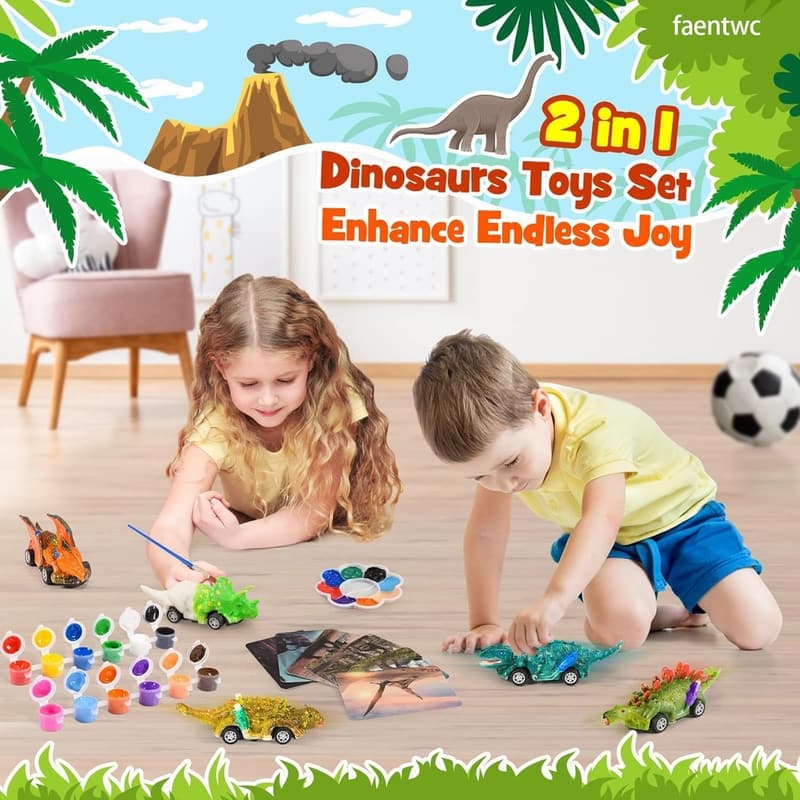 Dinosaur Painting Arts & Crafts Set for Kids Ages 3-12