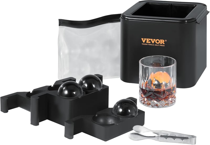 VEVOR 4-Cavity Clear Ice Ball Maker for Cocktails