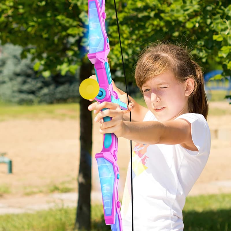 Kids' Light Up Bow and Arrow Set with 14 Arrows & Target
