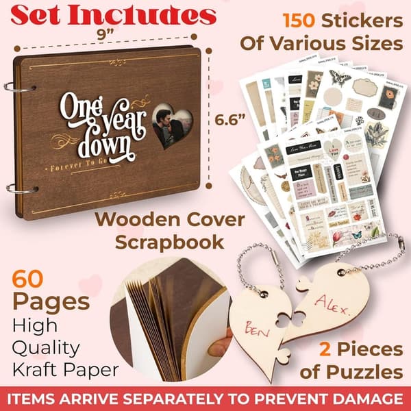 1st Anniversary Paper Gift - Scrapbook for Couples