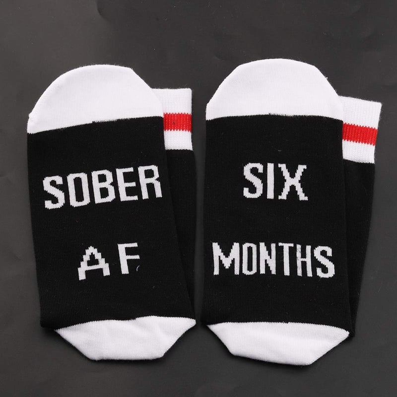 Sobriety Anniversary Gift: 2 Pairs Recovery Socks