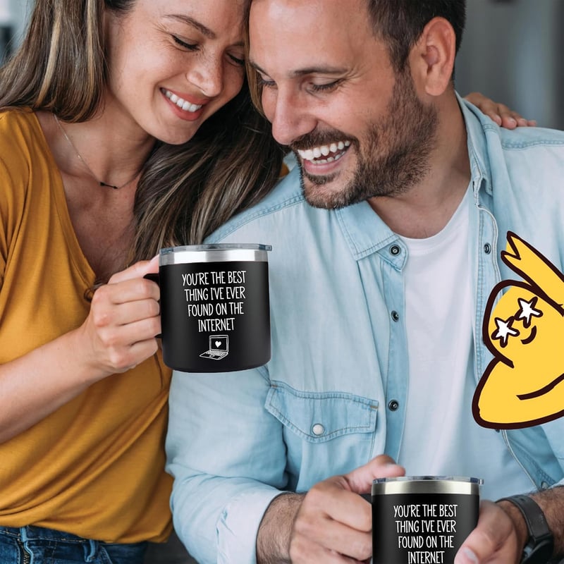 Husband Birthday Gift: Funny Black Tumbler - 14 oz Anniversary Cup
