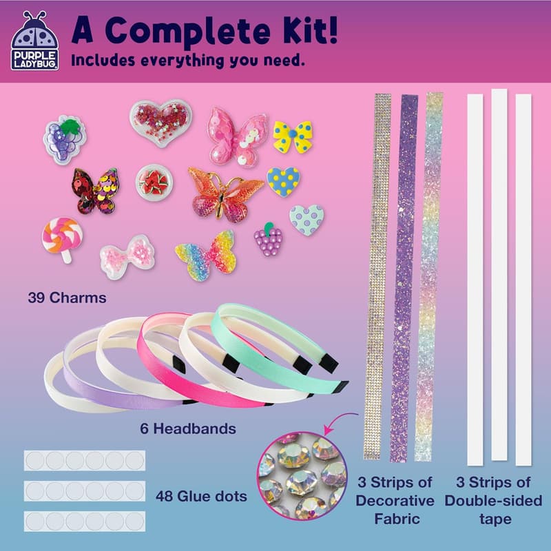 DIY Headband Making Kit for Girls Ages 6-9 - Fun Craft Gift