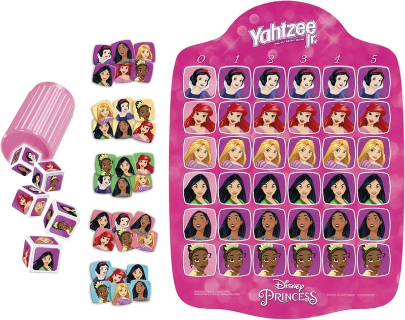 Disney Princess Yahtzee Jr. Board Game for Kids Ages 4+