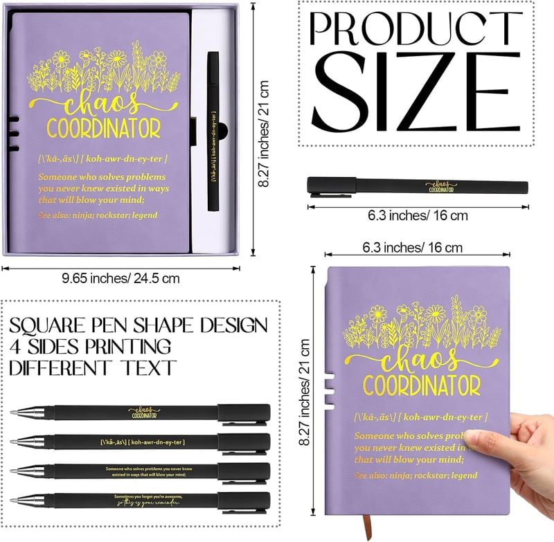 Administrative Professionals Day Chaos Coordinator Notebook Set for Women