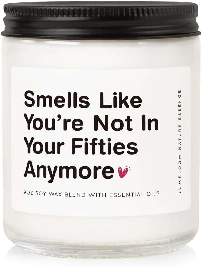 60th Birthday Lavender Soy Wax Candle - 9oz Gift for Her/Him