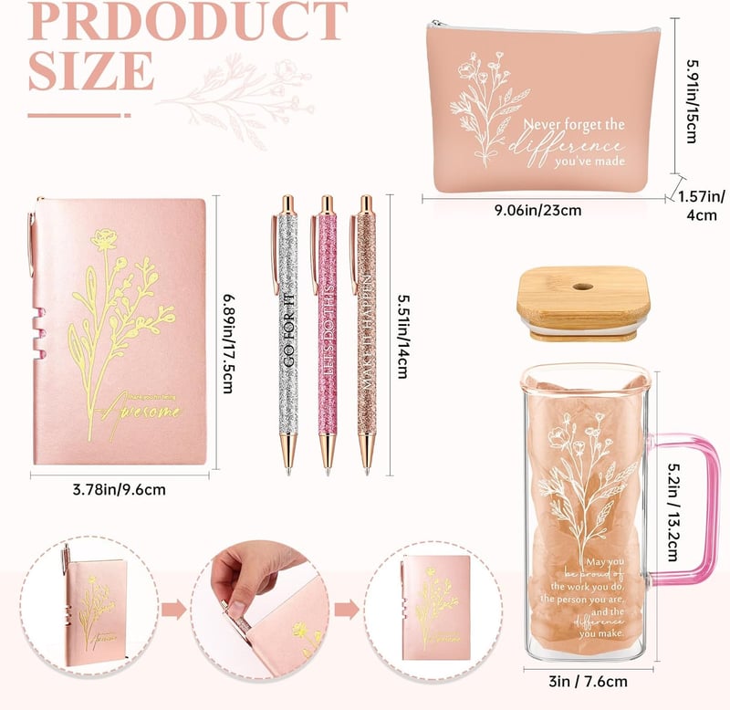 Employee Appreciation Gift Set for Women - 14oz Tumbler & 配件