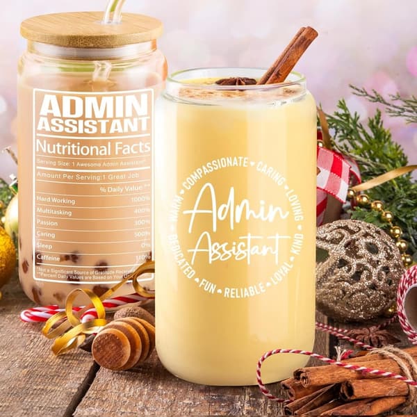 Administrative Professional Day Unique 16 oz Glass Cups for Women