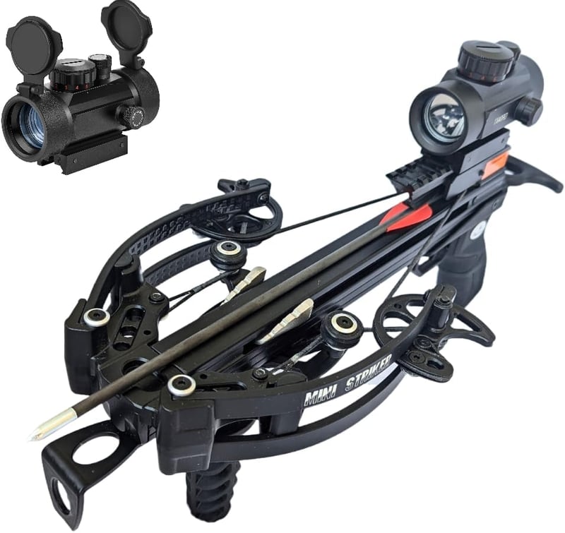 Mini Striker Pistol Crossbow - 125lbs with Red/Green Dot Sight