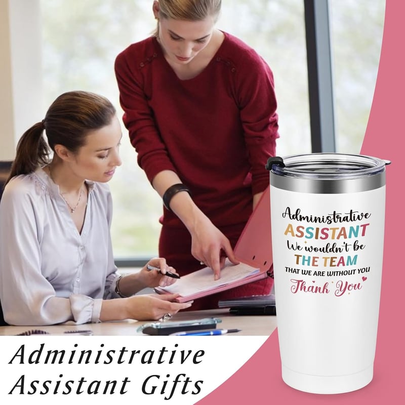 Administrative Professional Day Gift: Stainless Steel Travel Tumbler 20oz