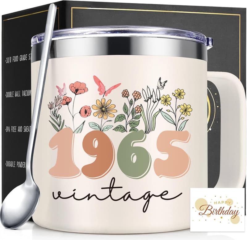 60th Birthday Vintage Insulated Mug for Women