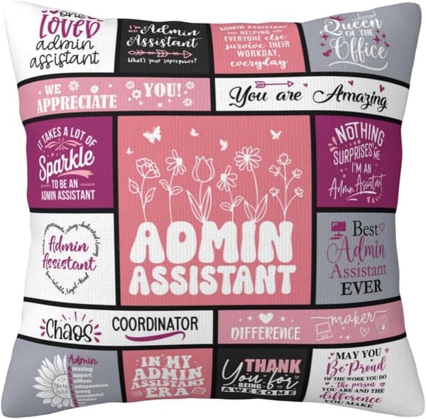 Administrative Professional Day Throw Pillow Cover for Women