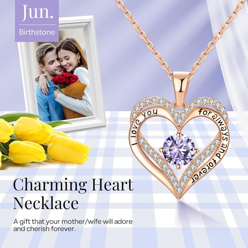 18K Rose Gold Necklace - Birthday Gift for Women