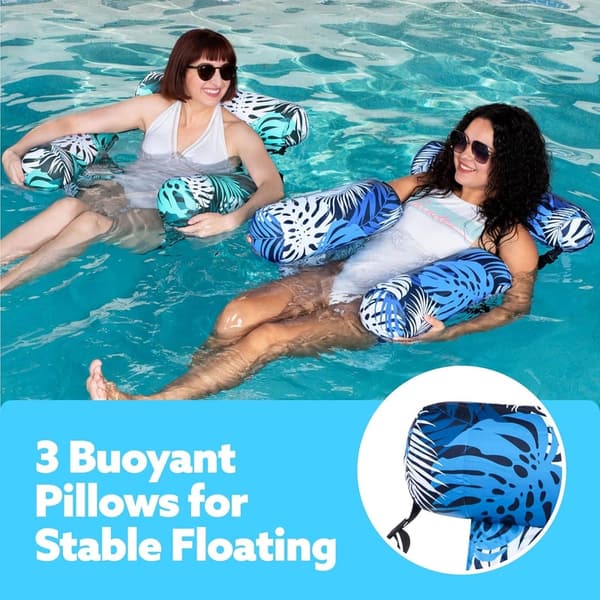 Adult Inflatable Pool Lounge Chairs - 2 Pack for Summer Fun