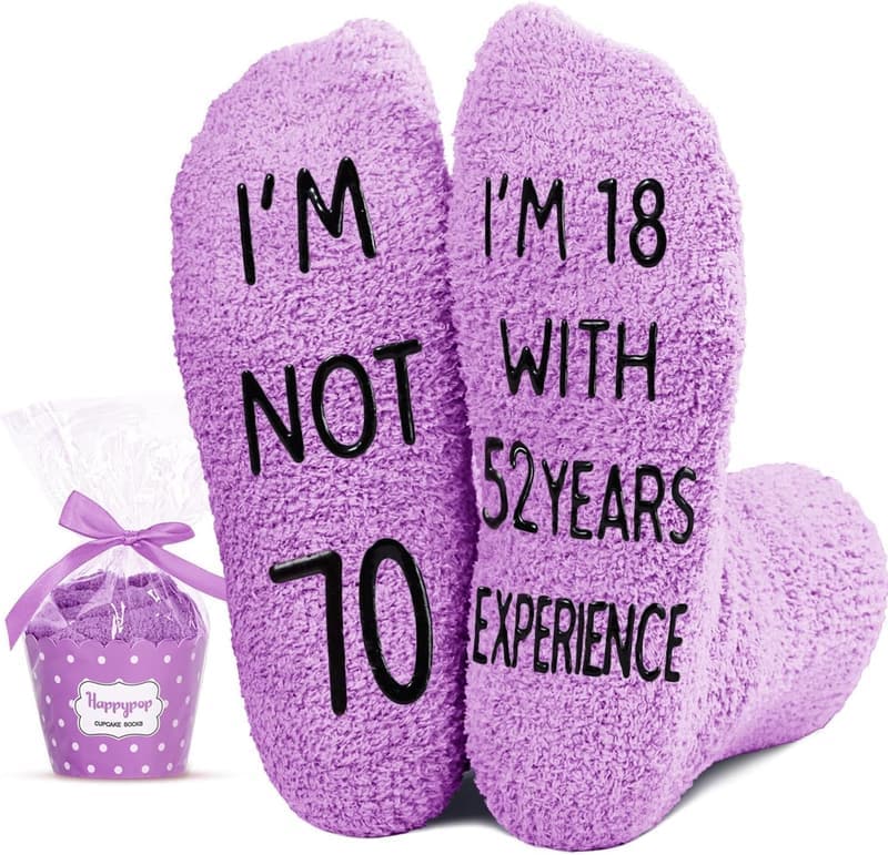 70th Birthday Socks Gift for Women