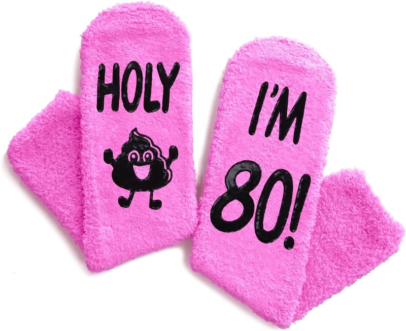 80th Birthday Gift - Fun Socks for Senior Women
