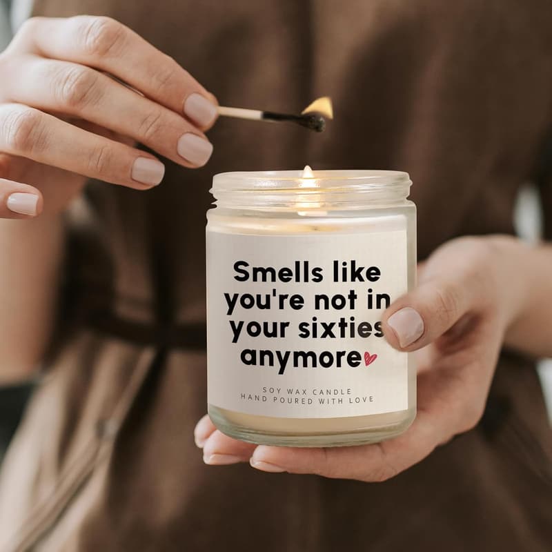 70th Birthday Handmade Lavender Candle for Him & Her