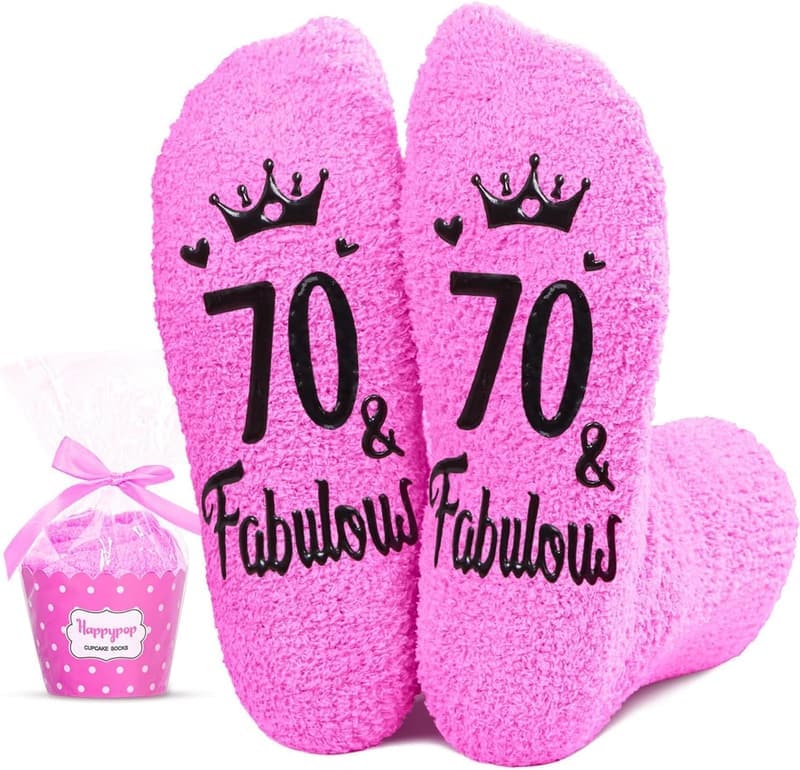 70th Birthday Socks for Women - Fun Gifts for Grandma