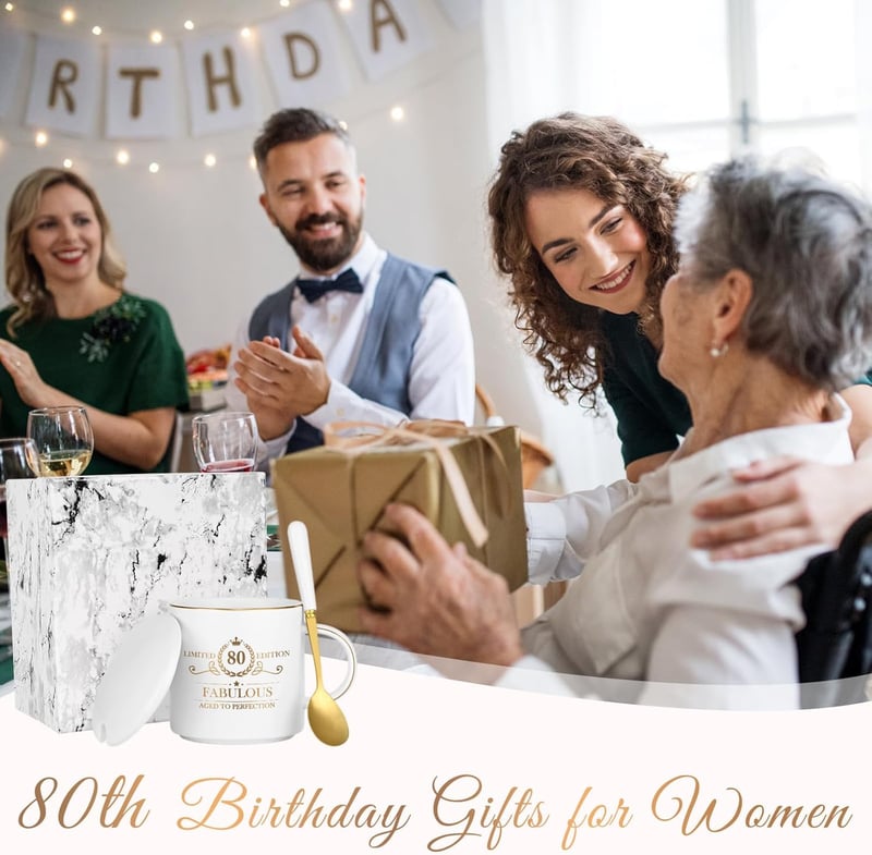 80th Birthday Mug - Limited Edition for Women, 12 oz