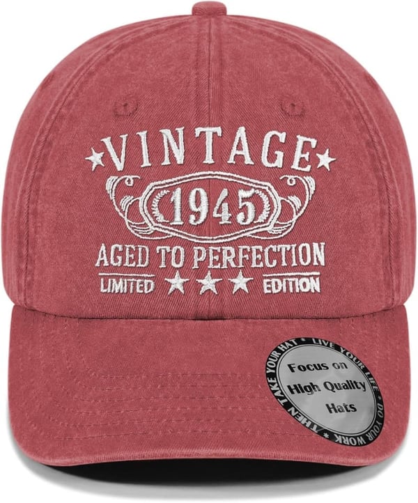Personalized Vintage Hat for 30th to 100th Birthdays