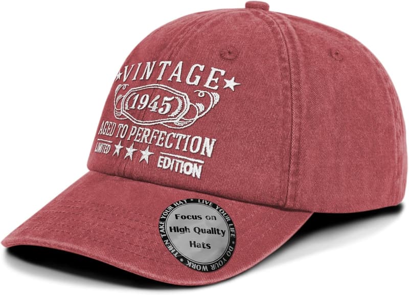 Personalized Vintage Hat for 30th to 100th Birthdays
