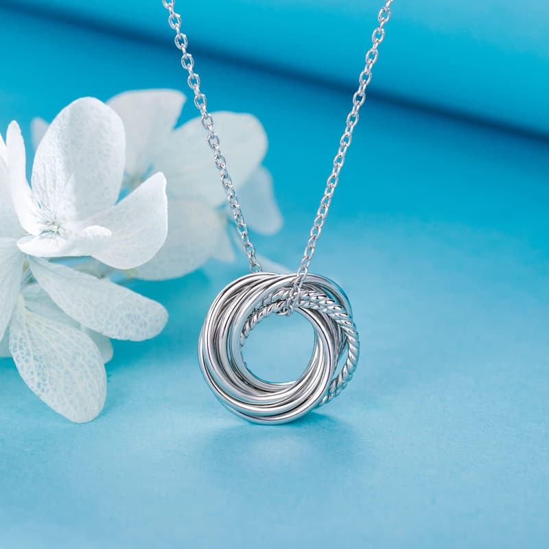 Sterling Silver Necklace for Women's Milestone Birthdays