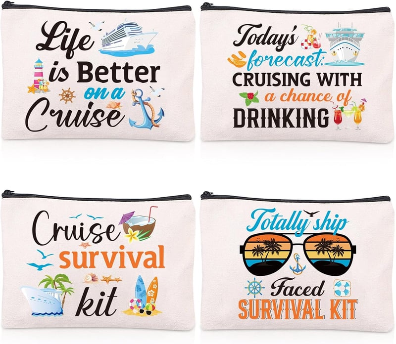 Cruise Essentials Gift Set - 4 Pcs Travel Pouches