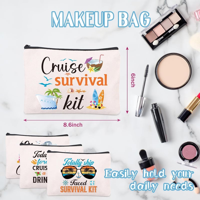 Cruise Essentials Gift Set - 4 Pcs Travel Pouches