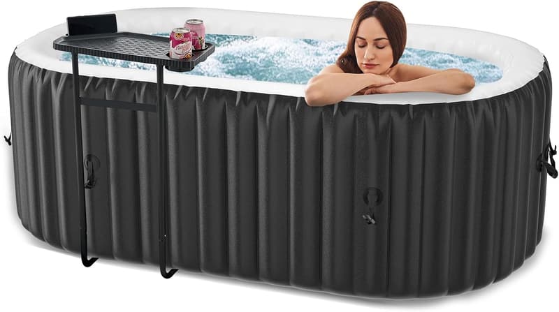 Portable Inflatable Hot Tub for 1-2 Persons with 100 Jets