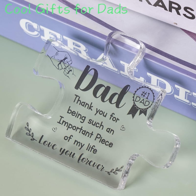 Father's Day Acrylic Puzzle Piece Plaque Gift for Dad