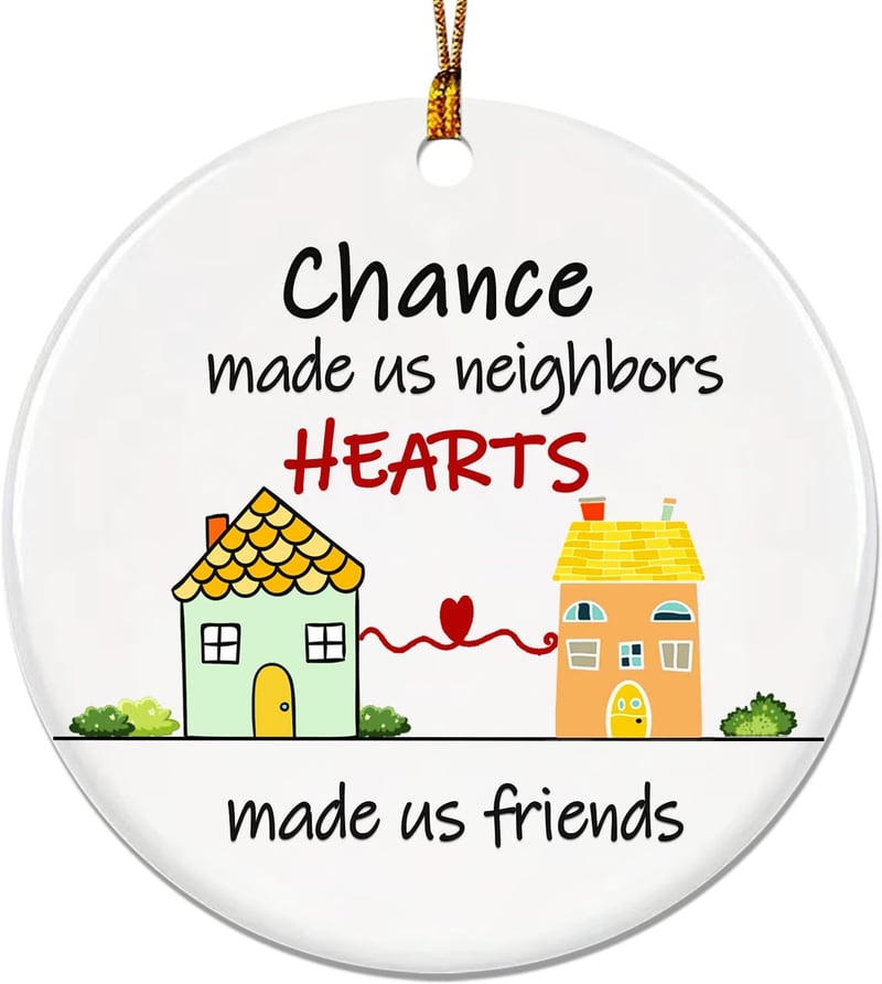 2025 Neighbor Christmas Ornament - Ceramic Gift Idea