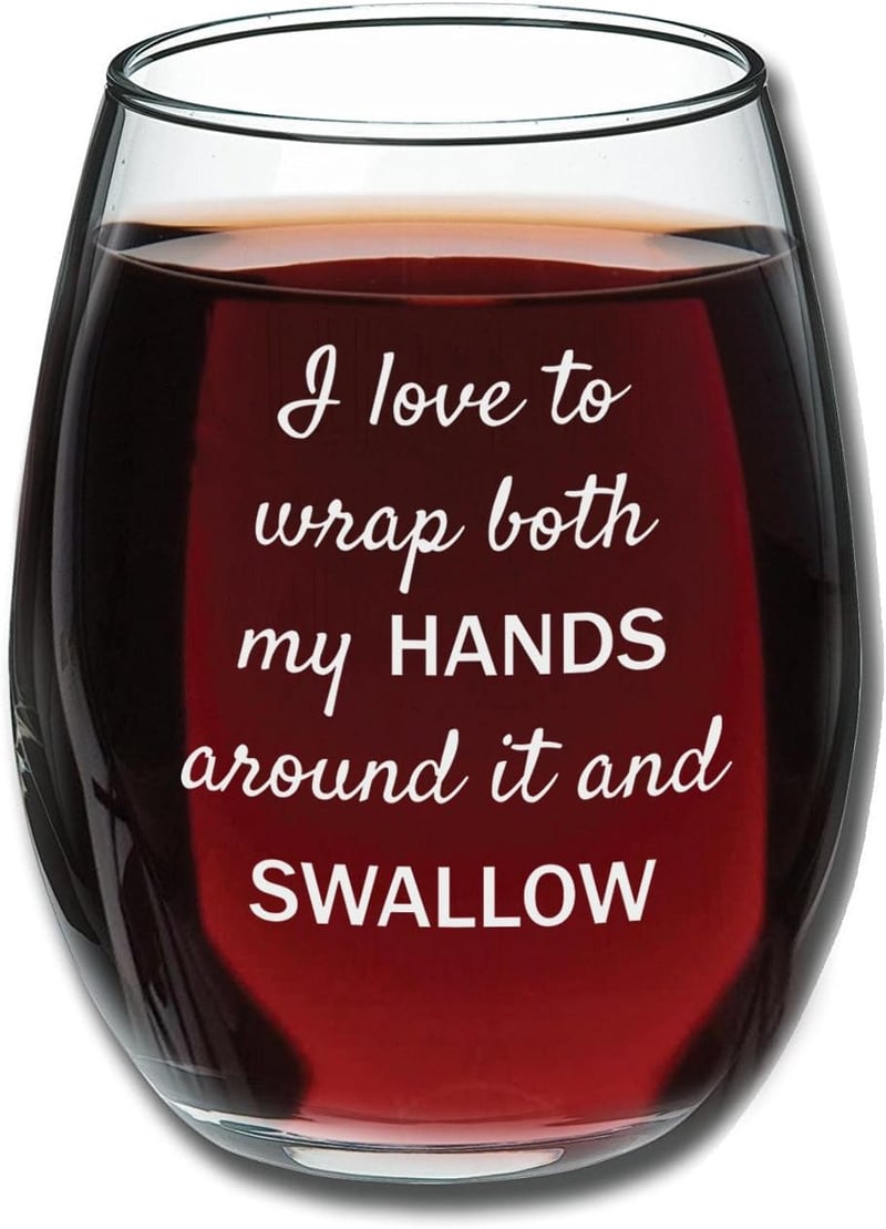 Funny Stemless Wine Glass - Gag Gift for Women