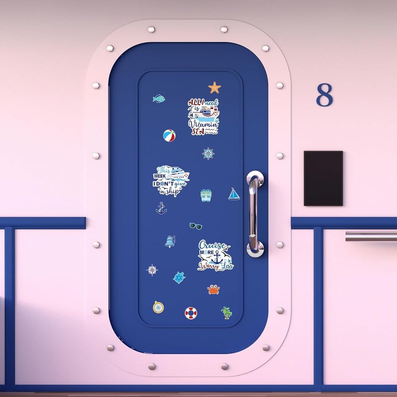 Cruise Door Magnets Set - 27 Pcs Magnetic Décor for Cabin Party