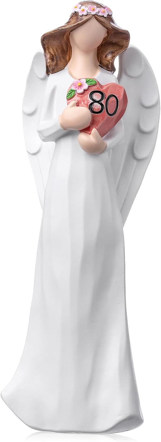 80th Birthday Guardian Angel Figurine for Women