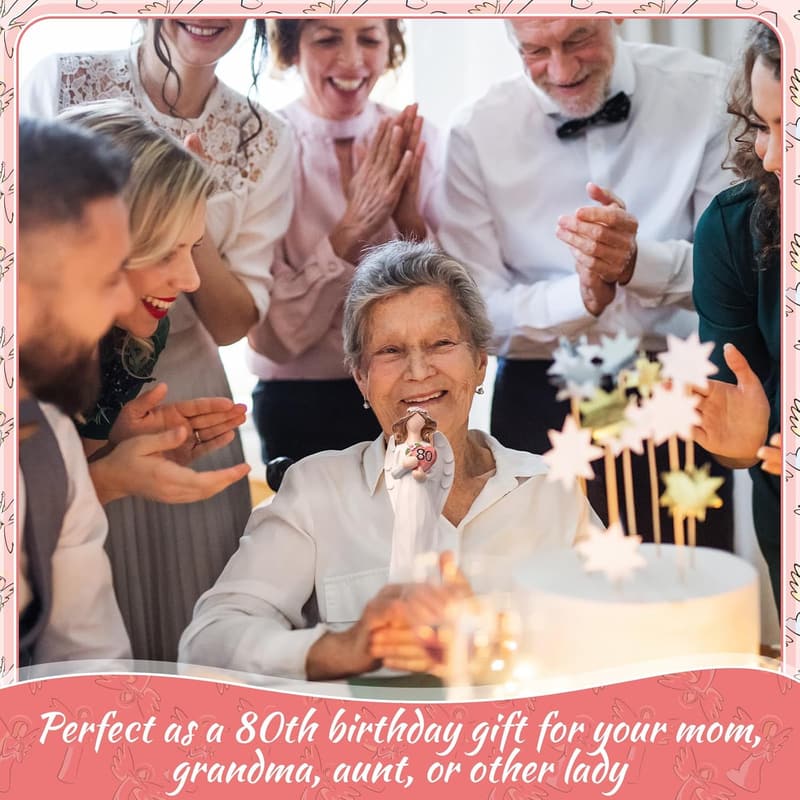80th Birthday Guardian Angel Figurine for Women