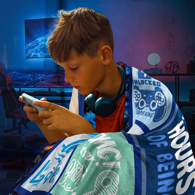 9th Birthday Gift: 60x50 Inch Throw Blanket for Boys