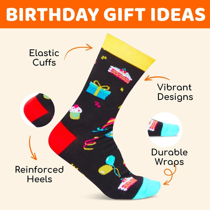 Kids' Birthday Gift: Black Socks for Ages 5-12